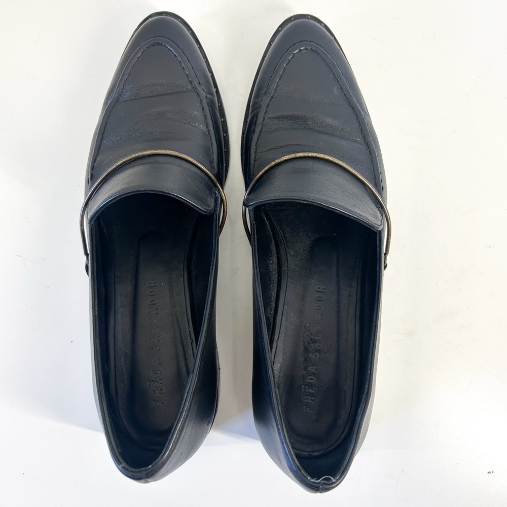 Freda Salvador Midnight Leather Loafers - Picture 6 of 9